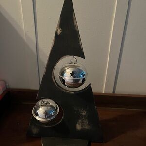 wood Christmas tree holiday decor